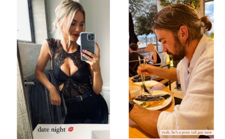 Sam Frost date night Instagram pictures 